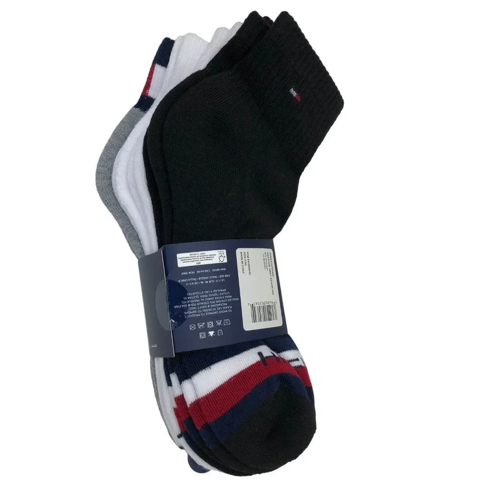 TOMMY HILFIGER 6‎ PAIRS MENS SOCKS SIZE 7-12 NWT
